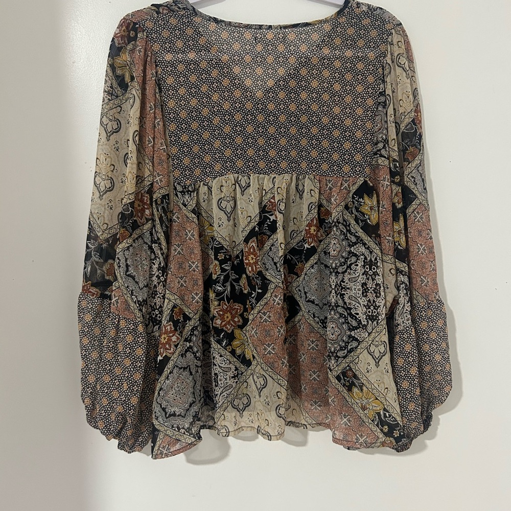 Maurices Multicolor Patchwork Blouse - image 4